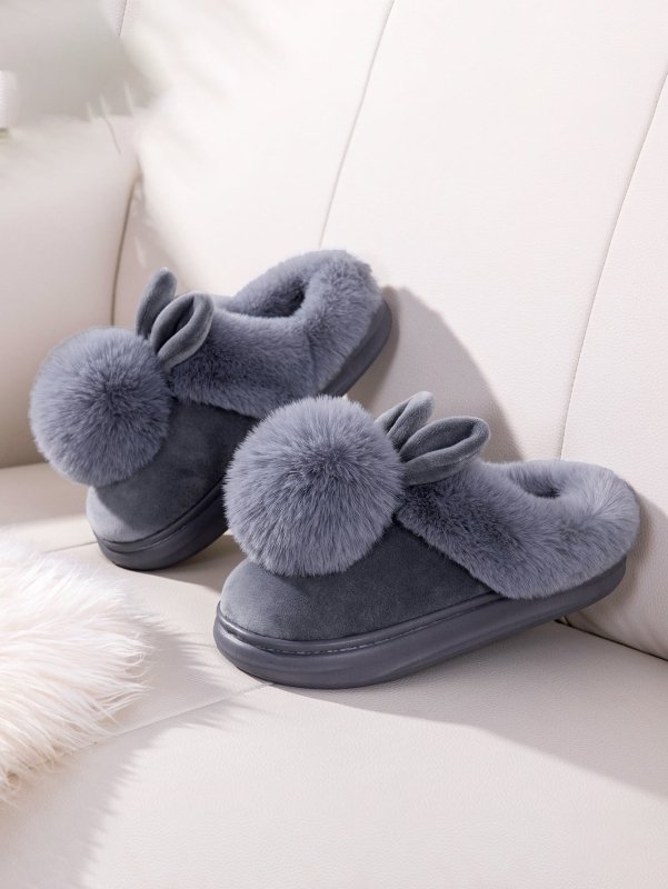 Cotton Slippers Full Heel Wrap Home Warm Ladies $49.90 Dana Fashion Color: 8808 Gray Size: 36 To 37 Women's shoes Product information: Lining material: artificial velboa Applicable sports: Universal Color: 8808 leather red, 8808 Gray, 8808 Black Upper hei