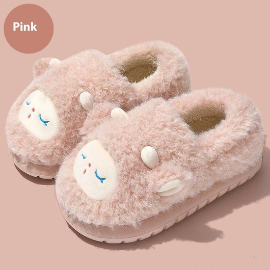 Cotton Slippers Women's Non-slip Home Cartoon $51.62 Dana Fashion Color: Beige Size: 38to39 Women's shoes Product information: Pattern: Cartoon Lining material: artificial velboa Color: beige, pink, green, gray, brown Heel height: flat Heel shape: round S