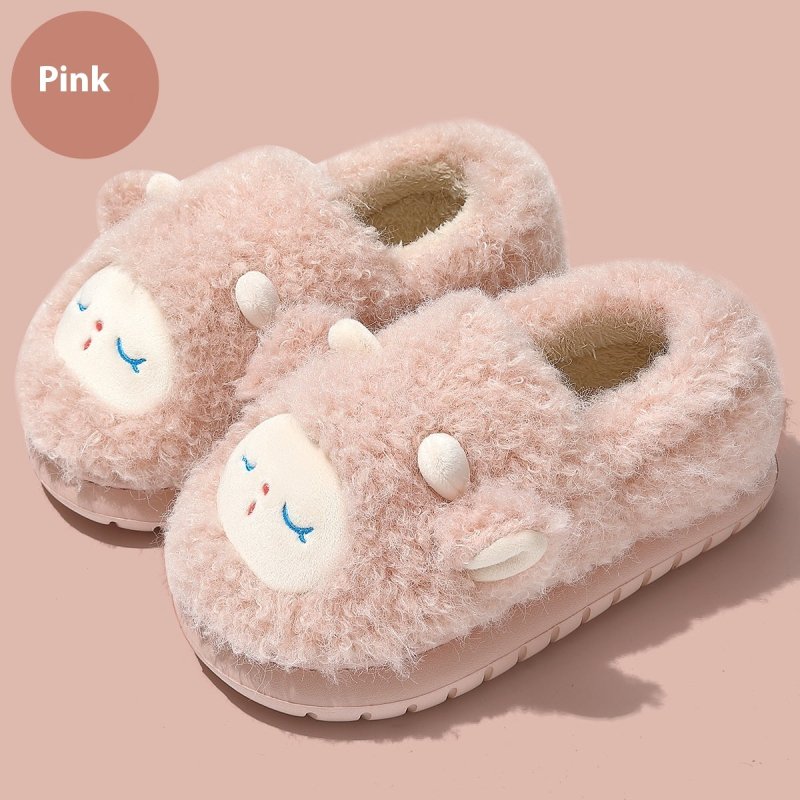 Cotton Slippers Women's Non-slip Home Cartoon $51.62 Dana Fashion Color: Beige Size: 38to39 Women's shoes Product information: Pattern: Cartoon Lining material: artificial velboa Color: beige, pink, green, gray, brown Heel height: flat Heel shape: round S