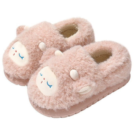 Cotton Slippers Women's Non-slip Home Cartoon $51.62 Dana Fashion Color: Beige Size: 38to39 Women's shoes Product information: Pattern: Cartoon Lining material: artificial velboa Color: beige, pink, green, gray, brown Heel height: flat Heel shape: round S