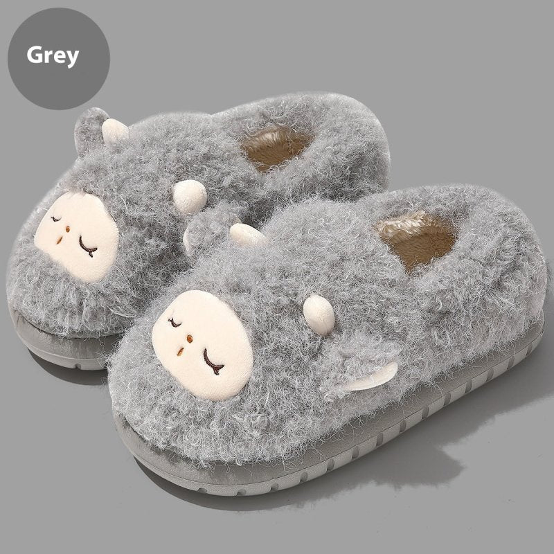 Cotton Slippers Women's Non-slip Home Cartoon $51.98 Dana Fashion Color: Gray Size: 40to41 Women's shoes Product information: Pattern: Cartoon Lining material: artificial velboa Color: beige, pink, green, gray, brown Heel height: flat Heel shape: round Si