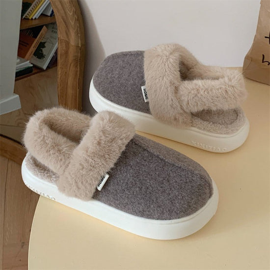 Couple Plush Casual Fashion Outerwear $51.77 Dana Fashion Color: Dark Gray Size: 36to37 Women's shoes Product information: Pattern: solid color Color: beige, brown, dark gray Size: 36-37,38-39,40-41,42-43,44-45, [factory standard packing: Monochrome/solid