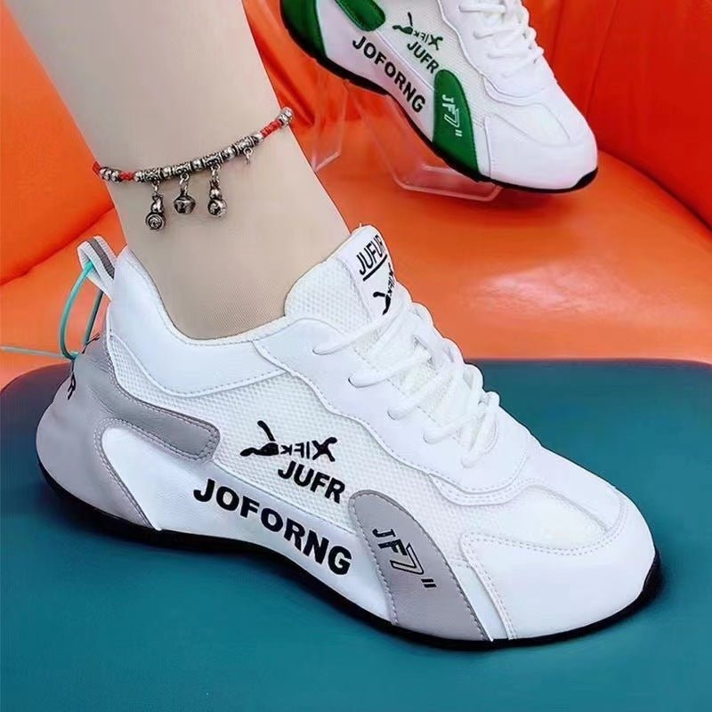 Couple Sports Casual PU White Shoes All-match Wear-resistant $39.99 Dana Fashion Color: White And Gray Size: 36 Women's shoes Product information: Pattern: Plaid Lining material: Mesh Color: Black and gold, black and white, white and black, white and red,