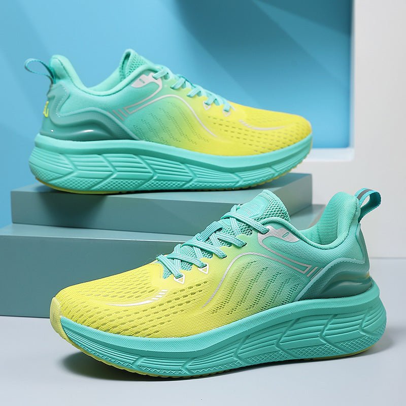 Couples Running Shoes Female Breathable Shock Absorption Springsummer Lightweight Mesh Surface Sneaker $59.99 Dana Fashion Color: Green Size: 35 Women's shoes Product information: Pattern: solid color Applicable sports: Training Lining material: Mesh Colo