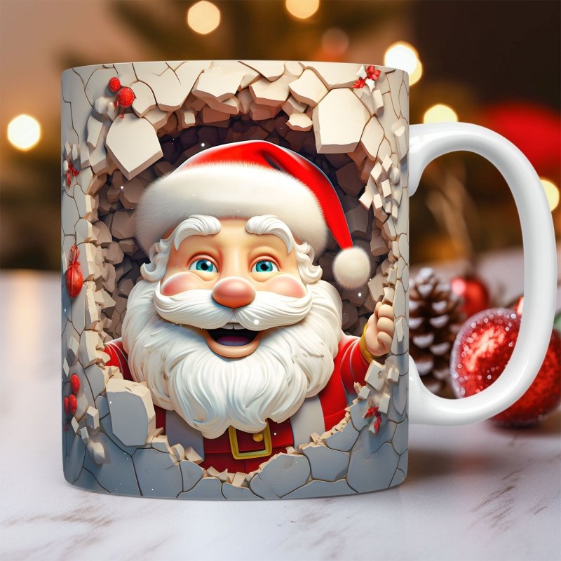 Creative 3D Christmas Ceramic Mug Unique Space Design Snowman Santa Coffee Cup Tea Milk Mug Christmas Gifts For Kids Adults Kitchen Gadgets $22.81 Dana Fashion Color: Santa07 Capacity: 325ml Dana's Kitchen Overview: 1. Exquisitely Crafted: Delight in the
