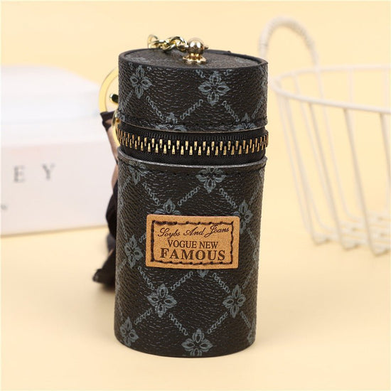 Creative Bucket Coin Purse Vintage Printed Mini Lipstick Key Storage Car Key Chain Pendant $27.99 Dana Fashion Color: Black Women's Bags Product information: Applicable gender: neutral/both men and women Lining texture: pu Material: pu Style: European and
