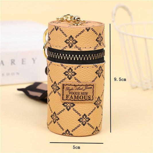 Creative Bucket Coin Purse Vintage Printed Mini Lipstick Key Storage Car Key Chain Pendant $27.99 Dana Fashion Color: Black Women's Bags Product information: Applicable gender: neutral/both men and women Lining texture: pu Material: pu Style: European and