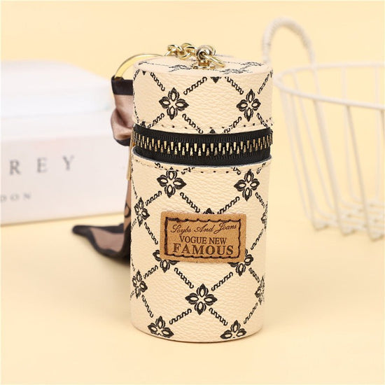 Creative Bucket Coin Purse Vintage Printed Mini Lipstick Key Storage Car Key Chain Pendant $27.99 Dana Fashion Color: Skin Color Women's Bags Product information: Applicable gender: neutral/both men and women Lining texture: pu Material: pu Style: Europea