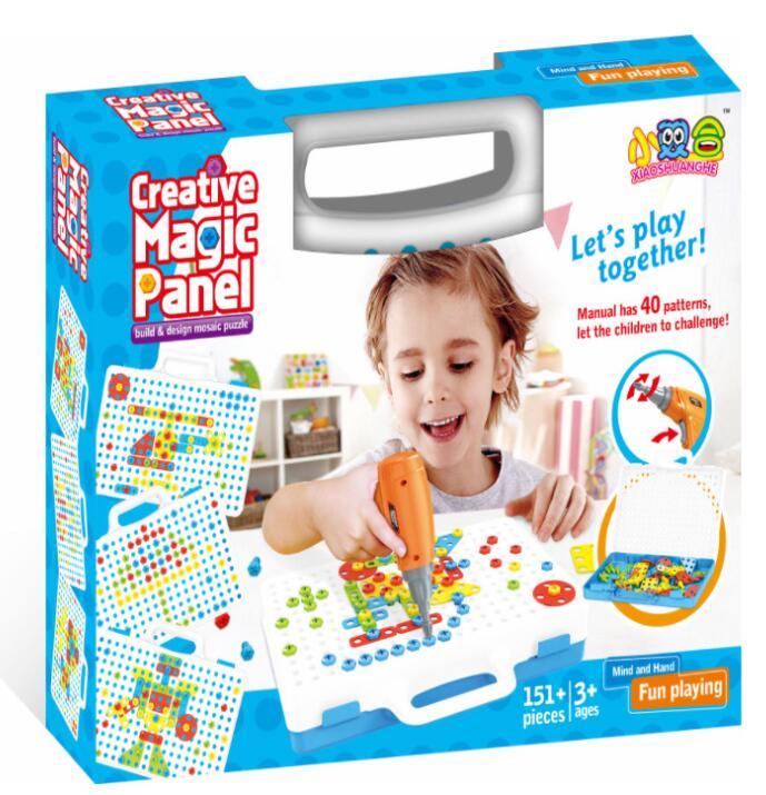 Creative Building Kits Educational Blocks Sets $39.98 Dana Fashion style: 151pc color packing Toys & Hobbies Overview: 100% Brand New And High Quality Children can drill colorful screws into the board to make tons of cool designs Made of green environment