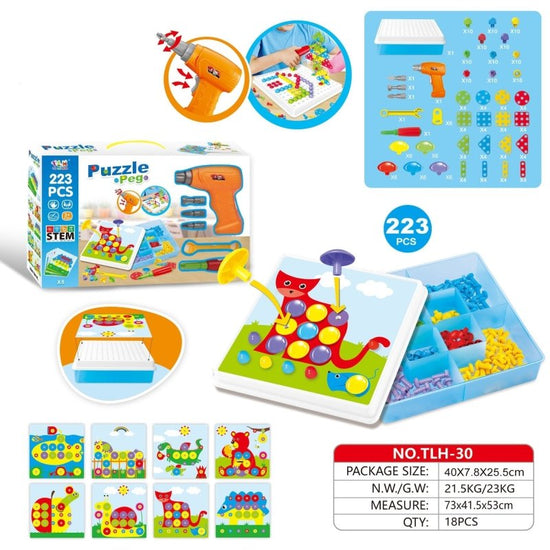 Creative Building Kits Educational Blocks Sets $65.45 Dana Fashion style: 223pc color packing Toys & Hobbies Overview: 100% Brand New And High Quality Children can drill colorful screws into the board to make tons of cool designs Made of green environment
