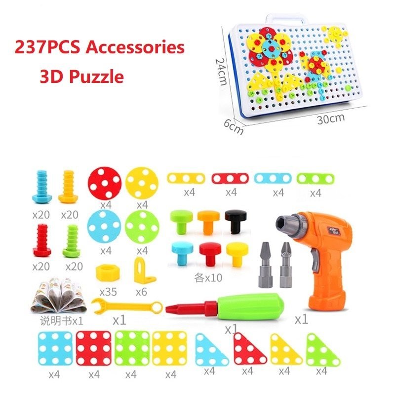 Creative Building Kits Educational Blocks Sets $42.56 Dana Fashion style: 237pc Toys & Hobbies Overview: 100% Brand New And High Quality Children can drill colorful screws into the board to make tons of cool designs Made of green environmental material, n