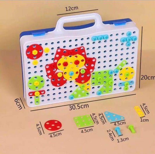 Creative Building Kits Educational Blocks Sets $19.48 Dana Fashion style: 106pcs Toys & Hobbies Overview: 100% Brand New And High Quality Children can drill colorful screws into the board to make tons of cool designs Made of green environmental material,