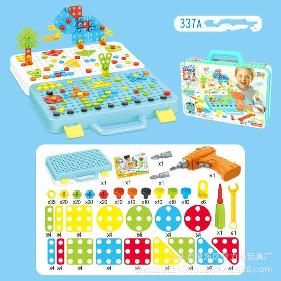Creative Building Kits Educational Blocks Sets $40.51 Dana Fashion style: 337A252pc Toys & Hobbies Overview: 100% Brand New And High Quality Children can drill colorful screws into the board to make tons of cool designs Made of green environmental materia