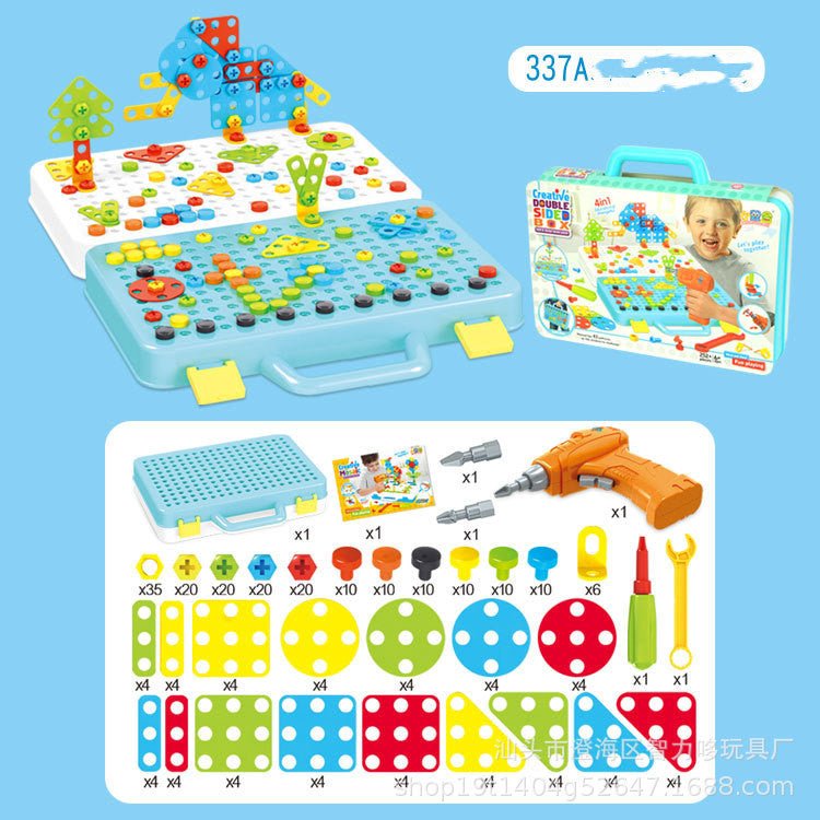 Creative Building Kits Educational Blocks Sets $40.51 Dana Fashion style: 337A252pc Toys & Hobbies Overview: 100% Brand New And High Quality Children can drill colorful screws into the board to make tons of cool designs Made of green environmental materia