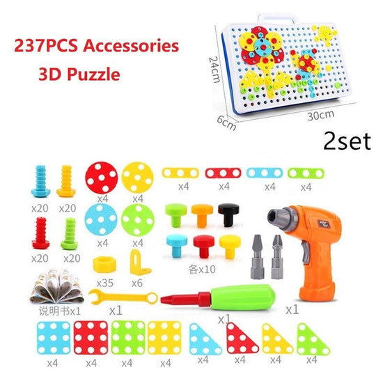 Creative Building Kits Educational Blocks Sets $81.53 Dana Fashion style: 2 set 237pc Toys & Hobbies Overview: 100% Brand New And High Quality Children can drill colorful screws into the board to make tons of cool designs Made of green environmental mater