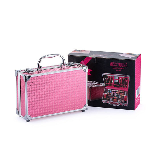 Creative Colorful Eyeshadow Lipstick Cosmetics Set $145.00 Dana Fashion Color: Pink Women's Accessories Product information: Efficacy: Concealer, Modification, Even skin tone Color: Silver. pink Set includes: lipstick, lip gloss, eye shadow, mascara, blus