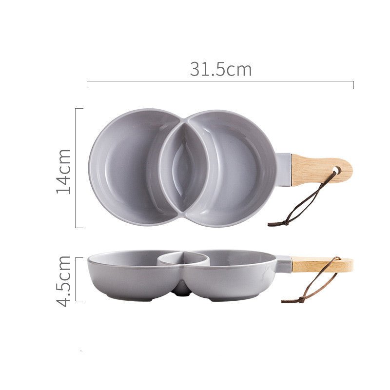 Creative cutlery tray for household tableware $35.50 Dana Fashion Color: Light Grey Dana's Kitchen Material: Porcelain Applicable objects: adult plate Type: Soup plate tea tableware Process: color glaze