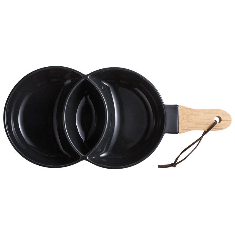 Creative cutlery tray for household tableware $35.50 Dana Fashion Color: Cream color Dana's Kitchen Material: Porcelain Applicable objects: adult plate Type: Soup plate tea tableware Process: color glaze
