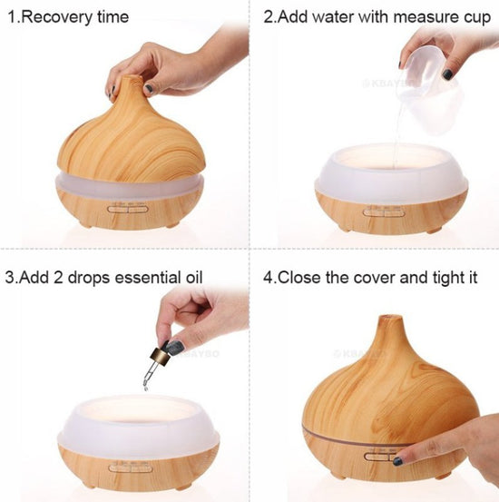 Creative Home Appliance Full Wood Grain Remote Control Aromatherapy Lamp $36.95 Dana Fashion Color: Dark remote control Model: AU Beauty Tools Product information: Voltage: DC24V Power: 12W Water capacity: 550ml Color box size: 170 * 170 * 165 Product fea