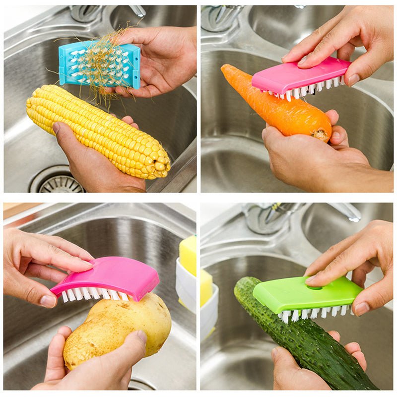 Creative Kitchen Knife And Fork Chopsticks Cleaning Brush With Suction Cup Fruit And Vegetable Cleaning Brush Kitchen Cleaning Brush $15.50 Dana Fashion Color: Blue Dana's Kitchen Overview: Unique design, stylish and beautiful. Good material, comfortable