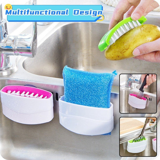 Creative Kitchen Knife And Fork Chopsticks Cleaning Brush With Suction Cup Fruit And Vegetable Cleaning Brush Kitchen Cleaning Brush $15.50 Dana Fashion Color: Blue Dana's Kitchen Overview: Unique design, stylish and beautiful. Good material, comfortable