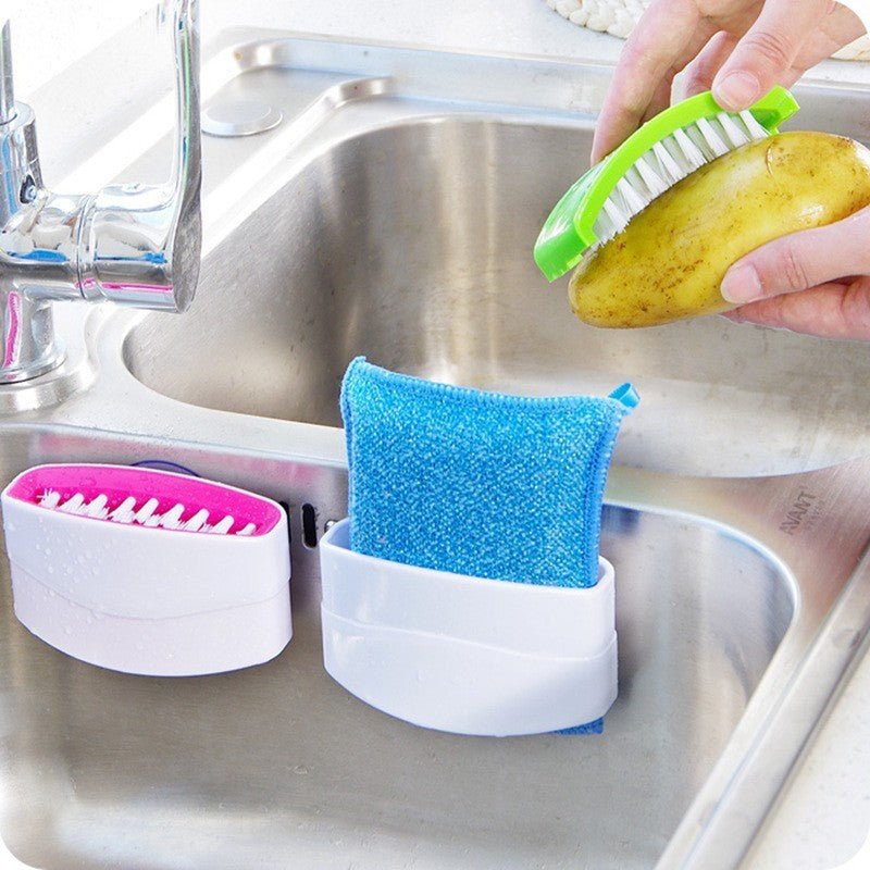 Creative Kitchen Knife And Fork Chopsticks Cleaning Brush With Suction Cup Fruit And Vegetable Cleaning Brush Kitchen Cleaning Brush $15.50 Dana Fashion Color: Blue Dana's Kitchen Overview: Unique design, stylish and beautiful. Good material, comfortable