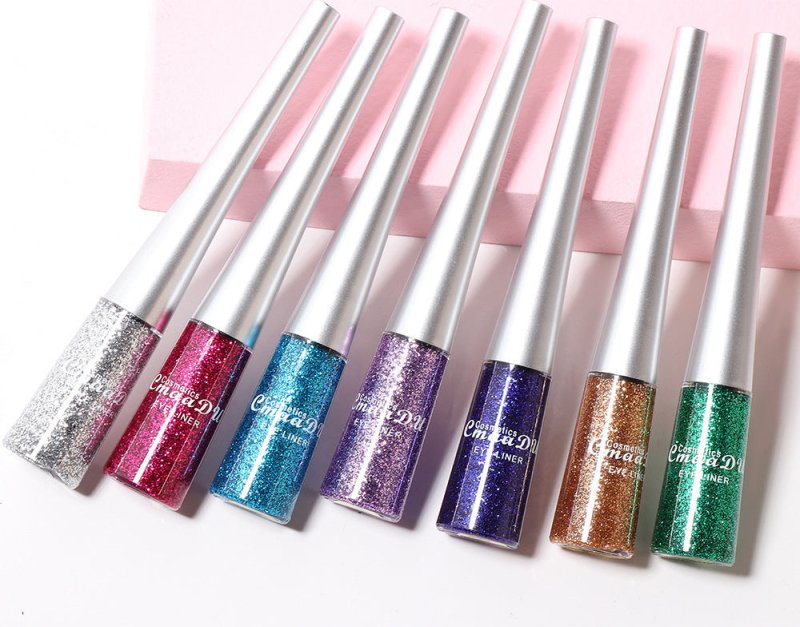 Creative Multicolor Glitter Liquid Eyeliner Set $65.50 Dana Fashion Color: Suit makeup Product information: Color classification: suit Net weight: 5g x 16pcs Color : 16 color Size Information: Size : 128mm wide * 275mm long Packing list: 1* eyeliner set
