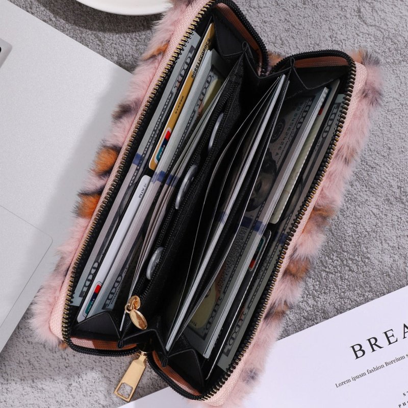 Creative Plush Coin Purse Fashion Leopard Print $16.85 Dana Fashion Color: Apricot Women's Bags Product information: Pattern: Leopard print Lining texture: pu Color: pink, gray, blue, beige, apricot, Brown, watermelon powder Function: anti-theft Material:
