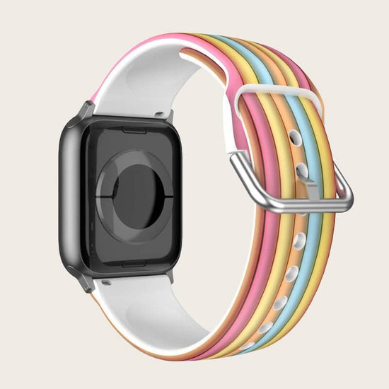 Creative Printed Versatile Watch Strap $14.71 Dana Fashion Color: Striped hearts Specifications: 38or40or41mm Women's Accessories Product information: Color: colorful flowers, colorful little flower, red and white flowers, black and white flowers, small f