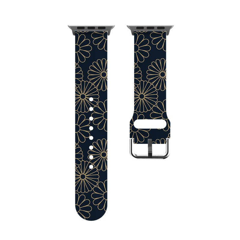 Creative Printed Versatile Watch Strap $14.71 Dana Fashion Color: Black and white flowers Specifications: 38or40or41mm Women's Accessories Product information: Color: colorful flowers, colorful little flower, red and white flowers, black and white flowers