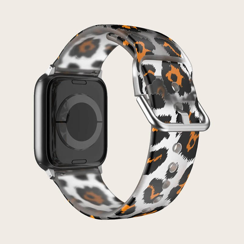 Creative Printed Versatile Watch Strap $14.71 Dana Fashion Color: Black and yellow leopard print Specifications: 38or40or41mm Women's Accessories Product information: Color: colorful flowers, colorful little flower, red and white flowers, black and white
