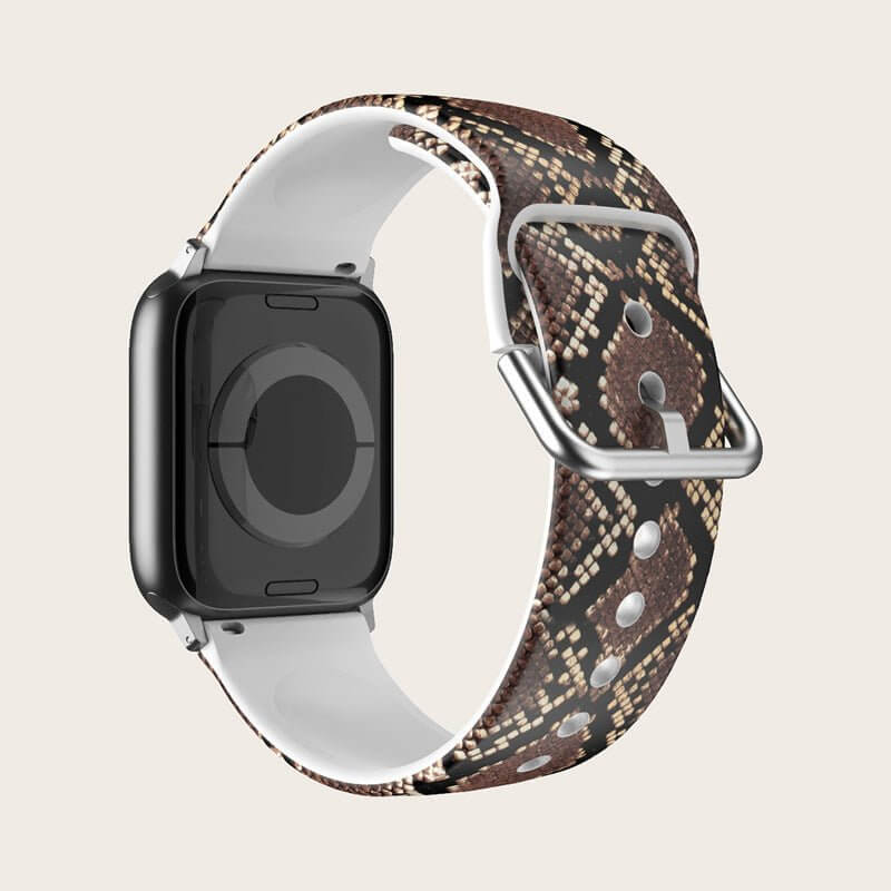Creative Printed Versatile Watch Strap $14.71 Dana Fashion Color: Brown serpentine Specifications: 38or40or41mm Women's Accessories Product information: Color: colorful flowers, colorful little flower, red and white flowers, black and white flowers, small