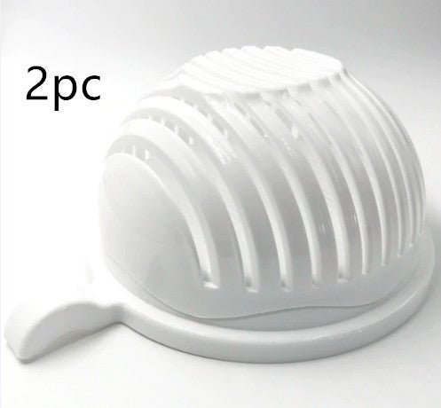 Creative Salad Cutter Fruit and Vegetable Cutter $33.94 Dana Fashion Color: White2pc Dana's Kitchen Overview： Texture: Environmental protection, portable, thermal insulation, ultra-light, portable, heat collecting, filtering, dual-purpose, windproof, spli