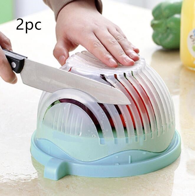 Creative Salad Cutter Fruit and Vegetable Cutter $29.93 Dana Fashion Color: Blue2pc Dana's Kitchen Overview： Texture: Environmental protection, portable, thermal insulation, ultra-light, portable, heat collecting, filtering, dual-purpose, windproof, split