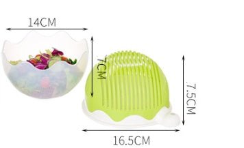 Creative Salad Cutter Fruit and Vegetable Cutter $18.70 Dana Fashion Color: Yellow small Dana's Kitchen Overview： Texture: Environmental protection, portable, thermal insulation, ultra-light, portable, heat collecting, filtering, dual-purpose, windproof,