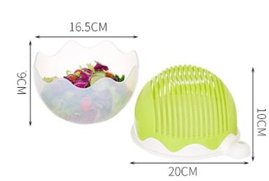 Creative Salad Cutter Fruit and Vegetable Cutter $21.44 Dana Fashion Color: Yellow big Dana's Kitchen Overview： Texture: Environmental protection, portable, thermal insulation, ultra-light, portable, heat collecting, filtering, dual-purpose, windproof, sp