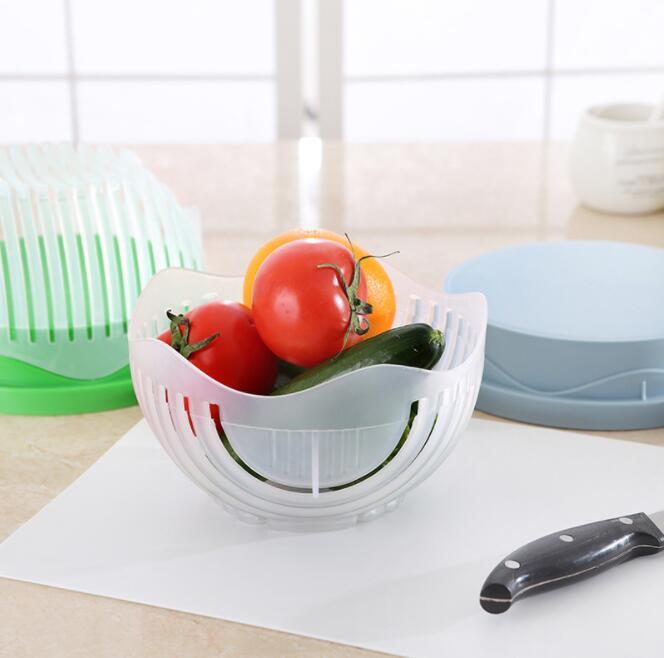 Creative Salad Cutter Fruit and Vegetable Cutter $37.28 Dana Fashion Color: Blue Dana's Kitchen Overview： Texture: Environmental protection, portable, thermal insulation, ultra-light, portable, heat collecting, filtering, dual-purpose, windproof, split ty