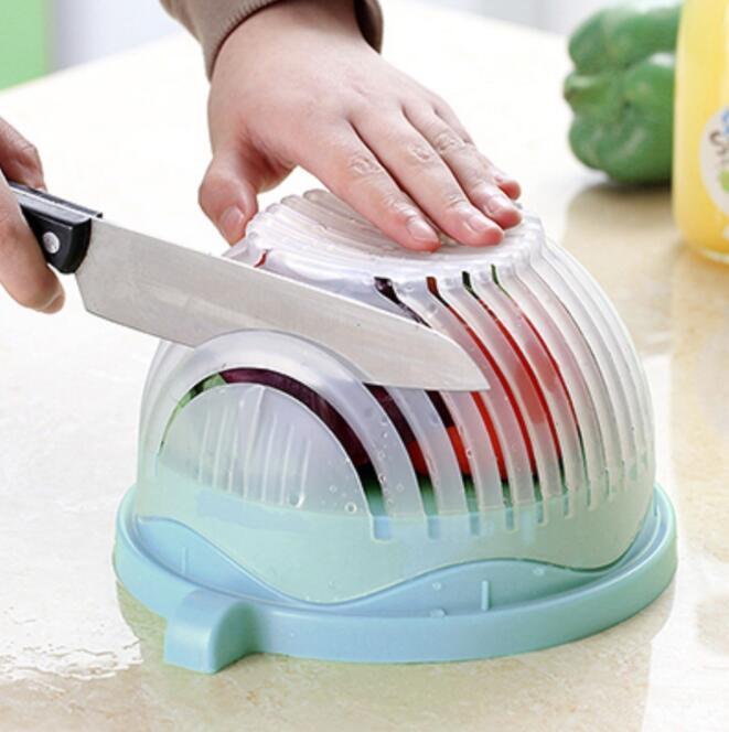 Creative Salad Cutter Fruit and Vegetable Cutter $37.28 Dana Fashion Color: Blue Dana's Kitchen Overview： Texture: Environmental protection, portable, thermal insulation, ultra-light, portable, heat collecting, filtering, dual-purpose, windproof, split ty