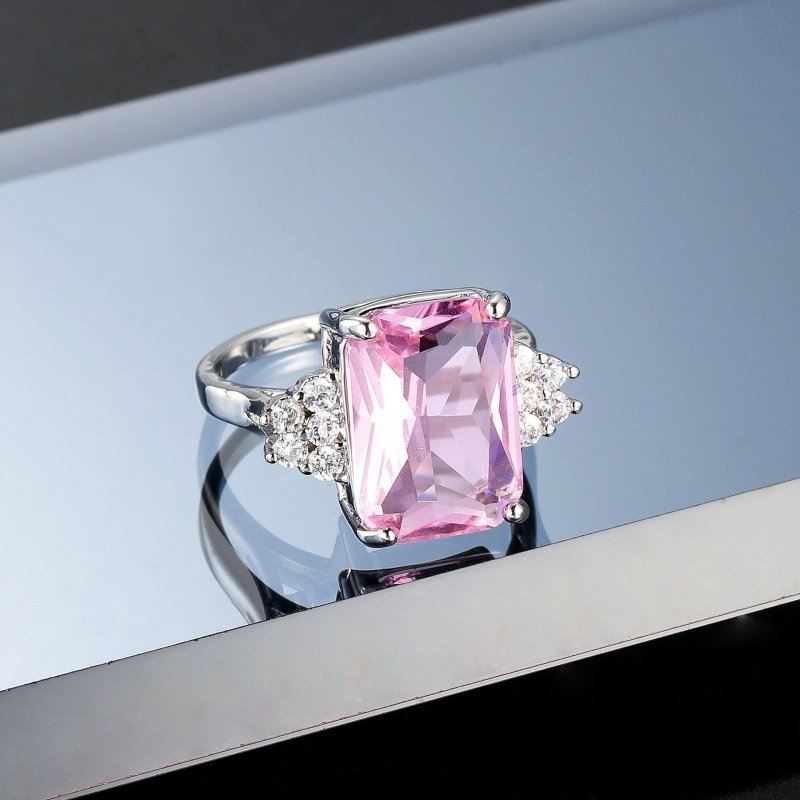 Creative Women's Fashion Pink Zircon Bracelet Ring $15.00 Dana Fashion Color: Pink Size: No 10 Women's Accessories Product information: Type: couple rings Treatment Process: Electroplating Color: pink, champagne, blue, emerald Applicable people: women Siz