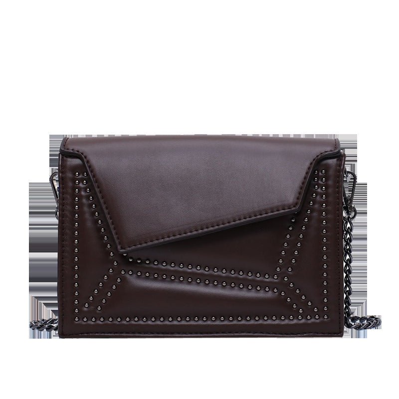 Cross-body rivet bag for lady $38.25 Dana Fashion Color: Black Women's Bags Fabric texture: PU The width of the height The thickness of the 19.5 14 7 unit：cm 1.Please allow 2-3cm differences due to manual measurement. 2. Please check the size chart carefu