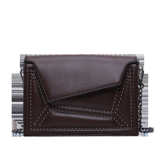 Cross-body rivet bag for lady $38.25 Dana Fashion Color: Black Women's Bags Fabric texture: PU The width of the height The thickness of the 19.5 14 7 unit：cm 1.Please allow 2-3cm differences due to manual measurement. 2. Please check the size chart carefu