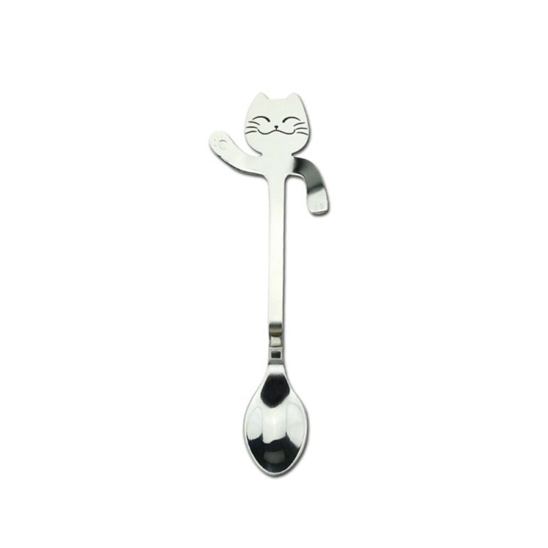 Cross-border 304 Stainless Steel Spoon Cartoon Cat Handle Hanging Coffee Spoon $19.50 Dana Fashion Color: B Dana's Kitchen Overview: 1. Stainless steel cat coffee spoon 2. Cute cartoon cat design 3. A variety of colors to choose from 4. Exquisite workmans