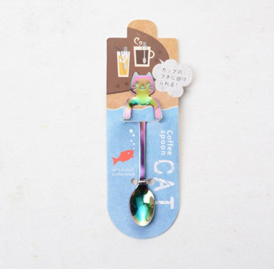 Cross-border 304 Stainless Steel Spoon Cartoon Cat Handle Hanging Coffee Spoon $19.50 Dana Fashion Color: Multi Color Dana's Kitchen Overview: 1. Stainless steel cat coffee spoon 2. Cute cartoon cat design 3. A variety of colors to choose from 4. Exquisit