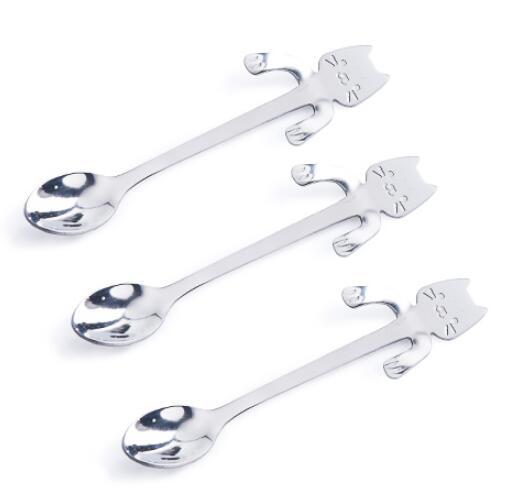 Cross-border 304 Stainless Steel Spoon Cartoon Cat Handle Hanging Coffee Spoon $25.50 Dana Fashion Color: 4pcs 4color Dana's Kitchen Overview: 1. Stainless steel cat coffee spoon 2. Cute cartoon cat design 3. A variety of colors to choose from 4. Exquisit