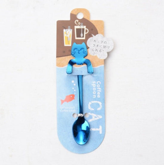 Cross-border 304 Stainless Steel Spoon Cartoon Cat Handle Hanging Coffee Spoon $19.50 Dana Fashion Color: Blue Dana's Kitchen Overview: 1. Stainless steel cat coffee spoon 2. Cute cartoon cat design 3. A variety of colors to choose from 4. Exquisite workm