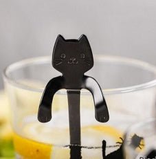 Cross-border 304 Stainless Steel Spoon Cartoon Cat Handle Hanging Coffee Spoon $19.50 Dana Fashion Color: black Dana's Kitchen Overview: 1. Stainless steel cat coffee spoon 2. Cute cartoon cat design 3. A variety of colors to choose from 4. Exquisite work