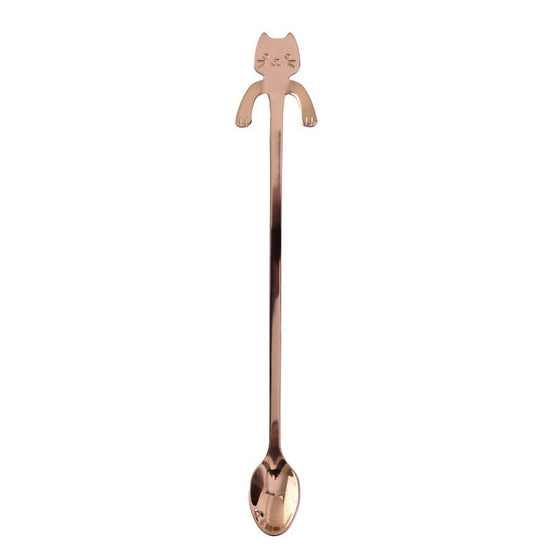 Cross-border 304 Stainless Steel Spoon Cartoon Cat Handle Hanging Coffee Spoon $19.50 Dana Fashion Color: Long rose gold Dana's Kitchen Overview: 1. Stainless steel cat coffee spoon 2. Cute cartoon cat design 3. A variety of colors to choose from 4. Exqui