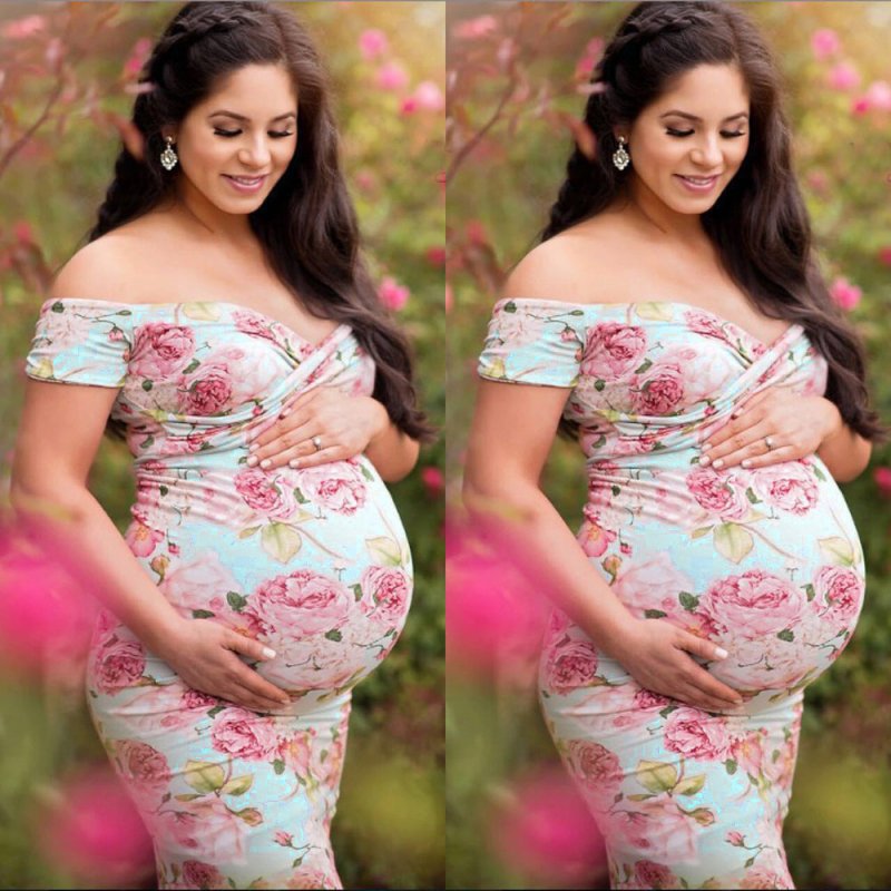 Cross V-neck short sleeve plus size maternity dress $27.43 Dana Fashion Color: Pink Size: L Baby & Mother Product category: Dress Style: Europe and America Suitable season: spring, autumn, summer Thickness: ordinary Collar type: V-neck Sleeve length: shor