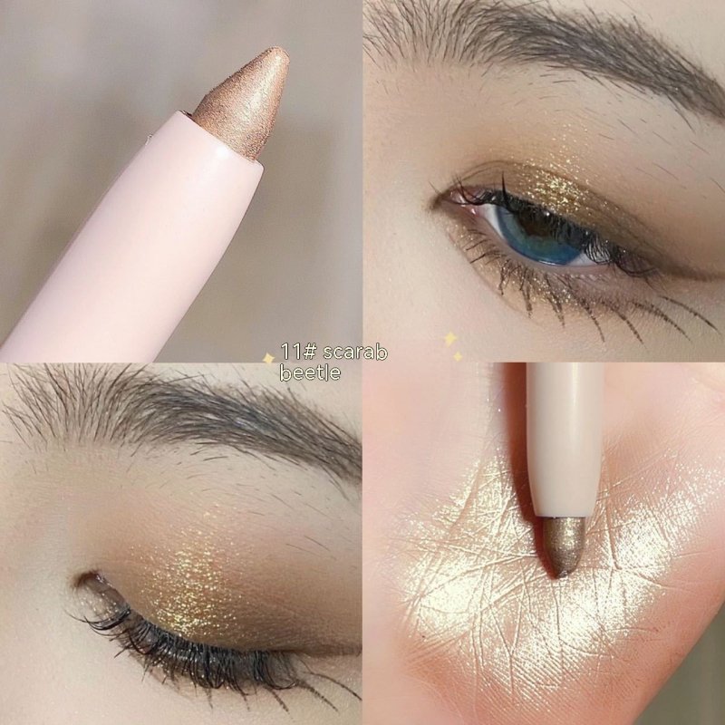 Crouching Silkworm Eyeliner Pen Makeup Brightening $10.44 Dana Fashion Color Classification: 11 Color Chafer makeup Product information: Color classification: 01 color matte white, 02 color Pearl White, 03 color fluorescent flash, 04 # M apricot, 05 color
