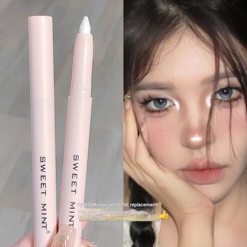 Crouching Silkworm Eyeliner Pen Makeup Brightening $10.44 Dana Fashion Color Classification: 02 Color Pearlescent White makeup Product information: Color classification: 01 color matte white, 02 color Pearl White, 03 color fluorescent flash, 04 # M aprico